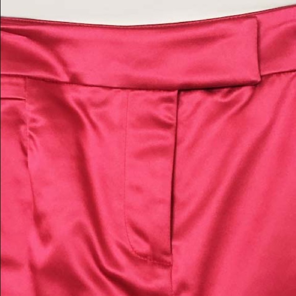 GALLIANO Red Midi Satin Pencil Skirt - Picture 2 of 13
